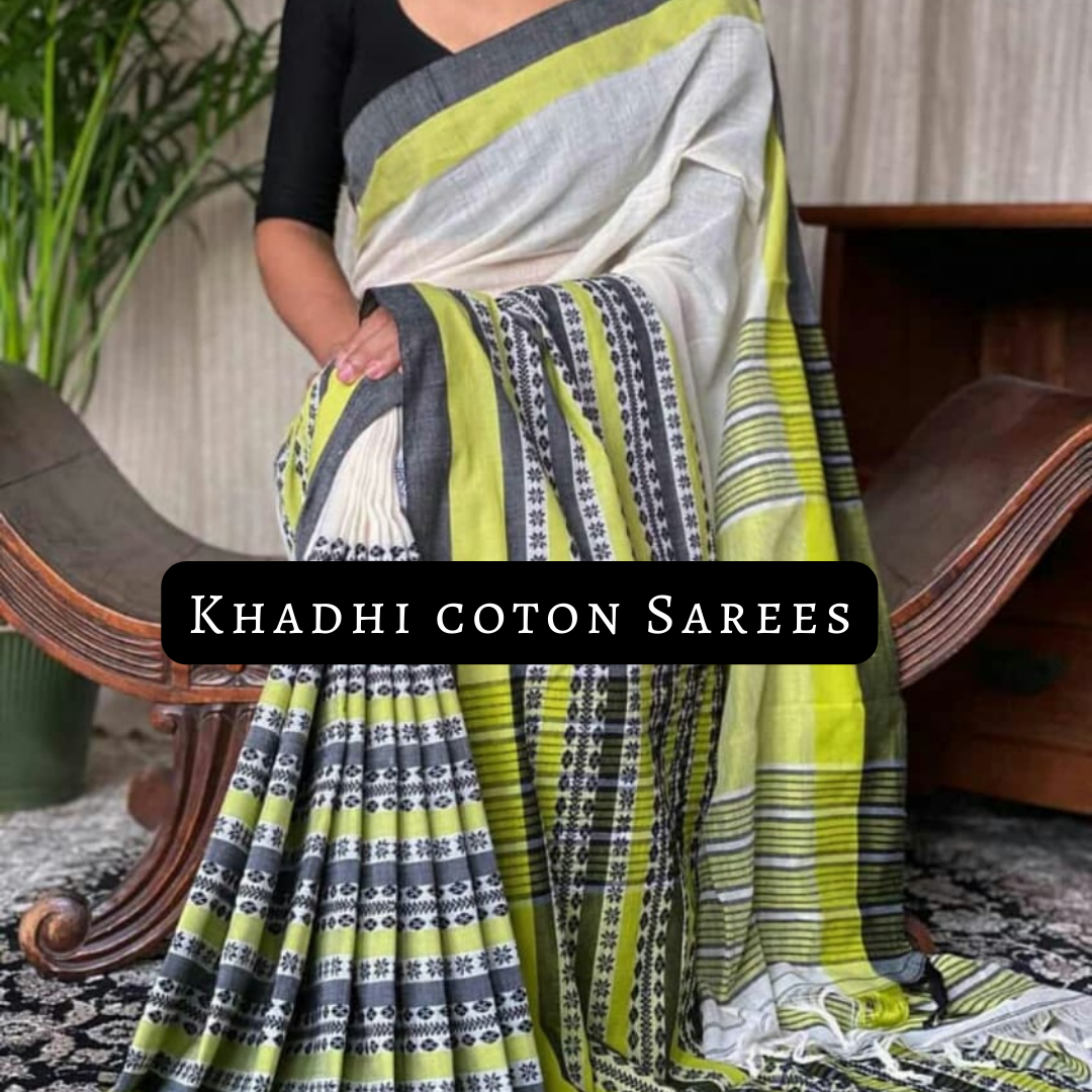 Khadi cotton saree