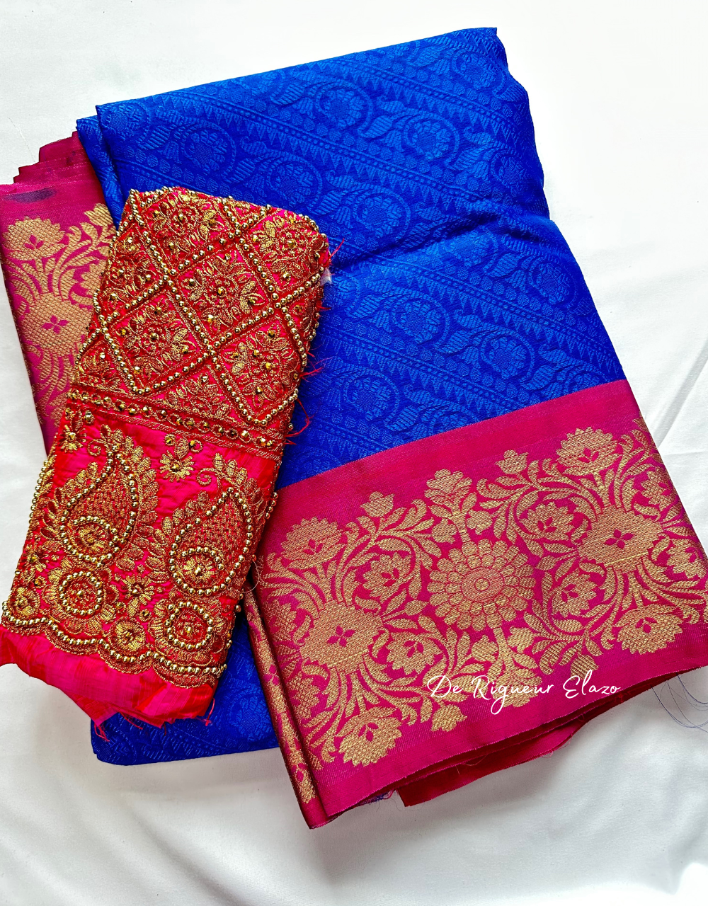 New Patola Design in Silk Fabric with Contrast Pallu – tapee.in